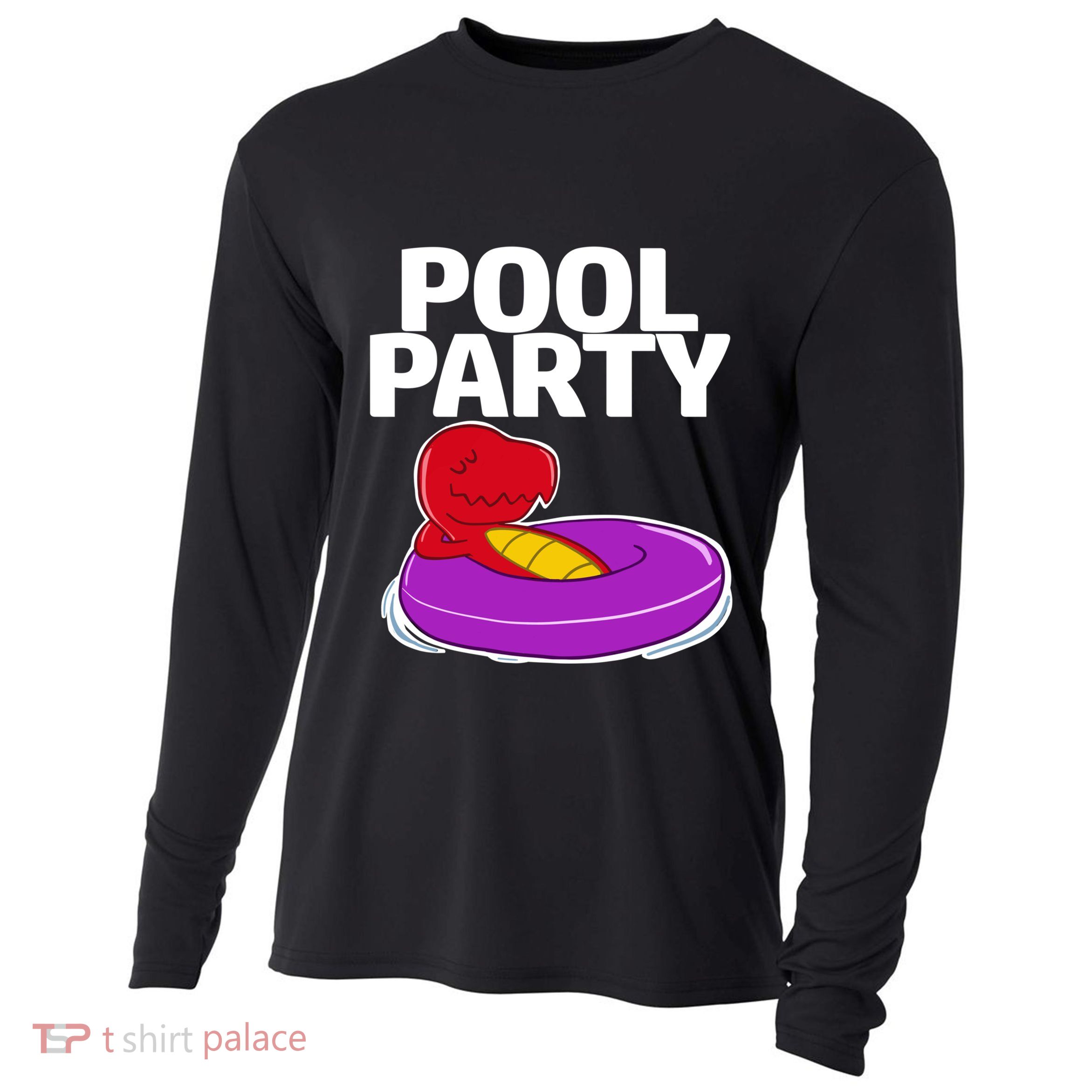 Tgiftrex In A Floater Pool Party Cool Gift Cooling Performance Long Sleeve Crew