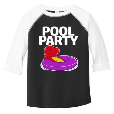 Tgiftrex In A Floater Pool Party Cool Gift Toddler Fine Jersey T-Shirt