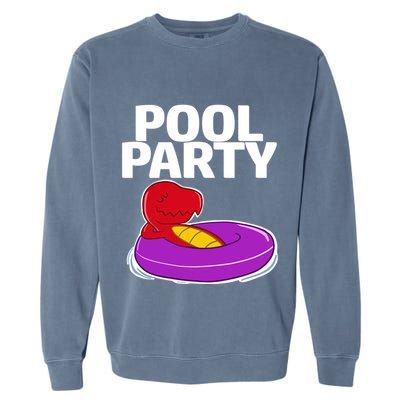 Tgiftrex In A Floater Pool Party Cool Gift Garment-Dyed Sweatshirt
