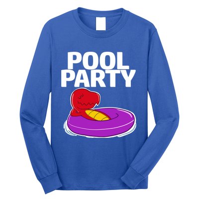 Tgiftrex In A Floater Pool Party Cool Gift Long Sleeve Shirt