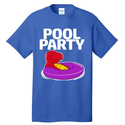 Tgiftrex In A Floater Pool Party Cool Gift Tall T-Shirt