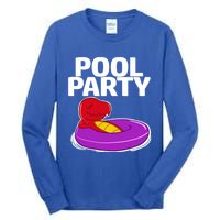 Tgiftrex In A Floater Pool Party Cool Gift Tall Long Sleeve T-Shirt