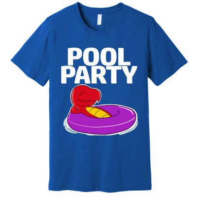 Tgiftrex In A Floater Pool Party Cool Gift Premium T-Shirt