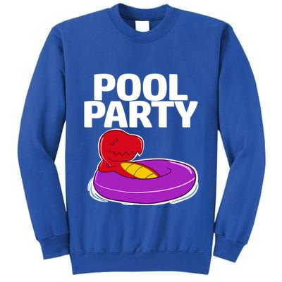Tgiftrex In A Floater Pool Party Cool Gift Tall Sweatshirt