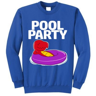 Tgiftrex In A Floater Pool Party Cool Gift Tall Sweatshirt