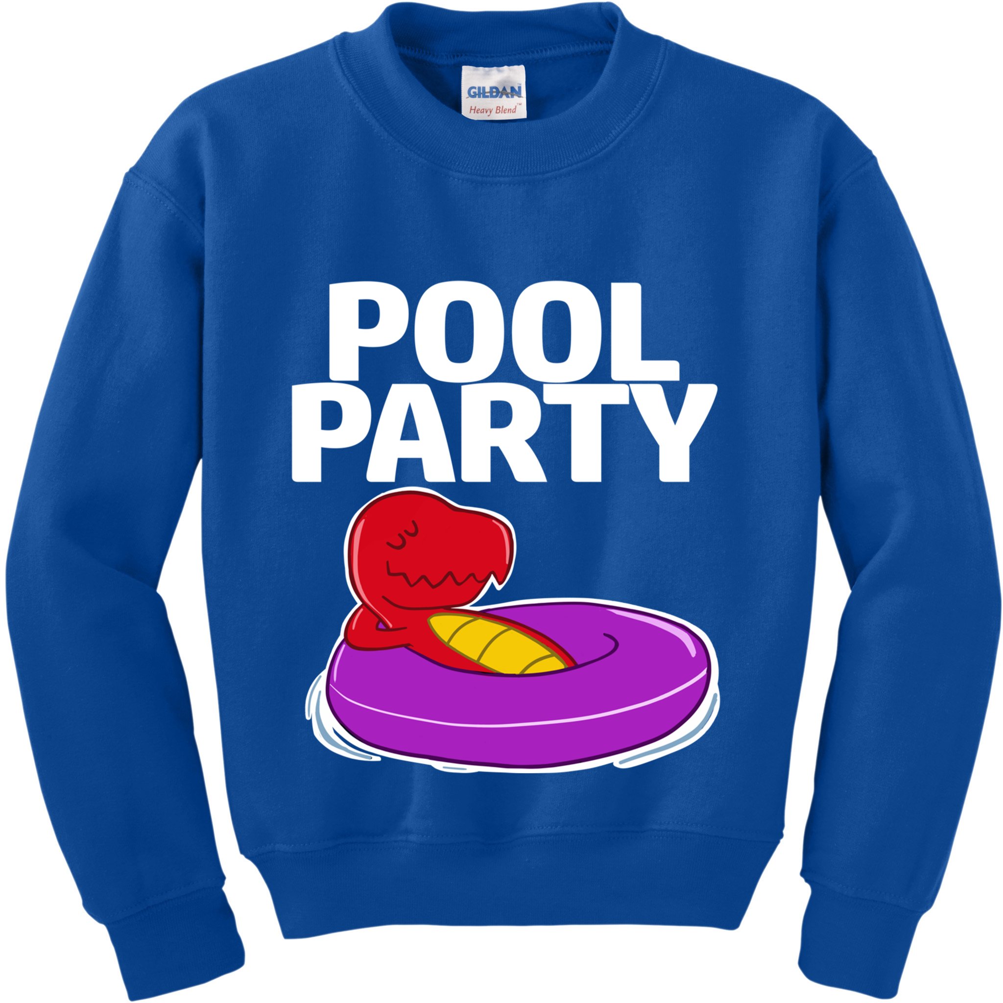 Tgiftrex In A Floater Pool Party Cool Gift Kids Sweatshirt