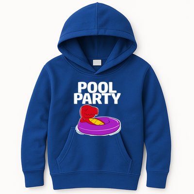 Tgiftrex In A Floater Pool Party Cool Gift Kids Hoodie
