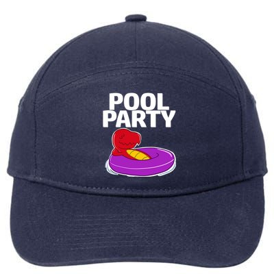 Tgiftrex In A Floater Pool Party Cool Gift 7-Panel Snapback Hat