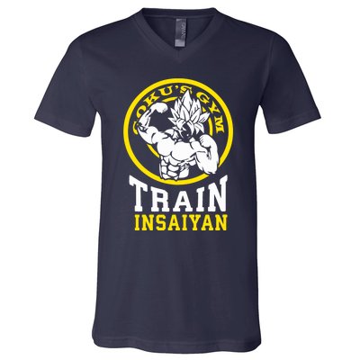 Train Insaiyan Anime Gym And Workout Motivational Premium V-Neck T-Shirt