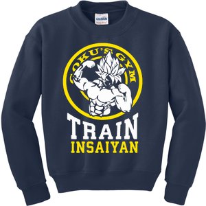 Train Insaiyan Anime Gym And Workout Motivational Premium Kids Sweatshirt