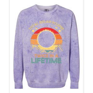 Twice In A Lifetime Solar Eclipse 2024 Total Eclipse Colorblast Crewneck Sweatshirt