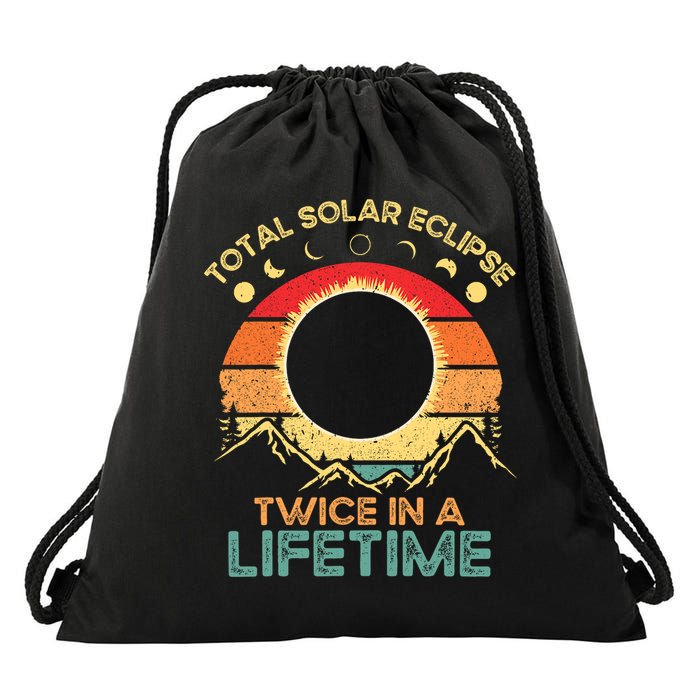 Twice In A Lifetime Solar Eclipse 2024 Total Eclipse Drawstring Bag