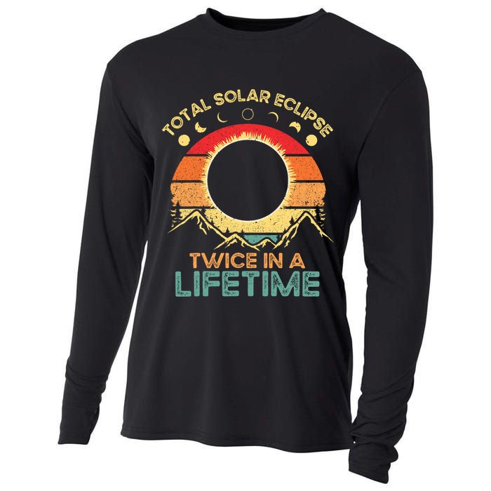 Twice In A Lifetime Solar Eclipse 2024 Total Eclipse Cooling Performance Long Sleeve Crew