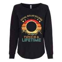 Twice In A Lifetime Solar Eclipse 2024 Total Eclipse Womens California Wash Sweatshirt