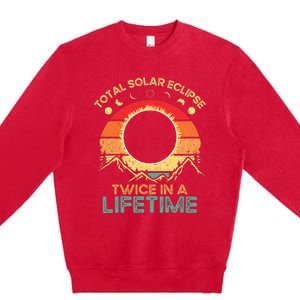 Twice In A Lifetime Solar Eclipse 2024 Total Eclipse Premium Crewneck Sweatshirt