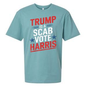 Trump Is A Scab Vote Harris Walz Vote For President Kamala Sueded Cloud Jersey T-Shirt