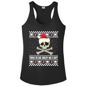 This Is As Jolly As I Get Skull Roger Santa Ugly Xmas Meme Gift Ladies PosiCharge Competitor Racerback Tank