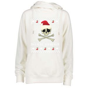 This Is As Jolly As I Get Skull Roger Santa Ugly Xmas Meme Gift Womens Funnel Neck Pullover Hood