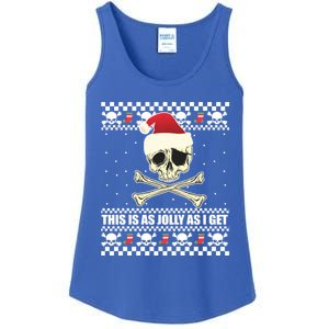 This Is As Jolly As I Get Skull Roger Santa Ugly Xmas Meme Gift Ladies Essential Tank