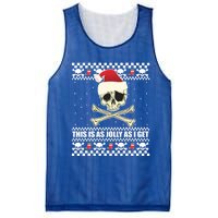 This Is As Jolly As I Get Skull Roger Santa Ugly Xmas Meme Gift Mesh Reversible Basketball Jersey Tank