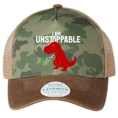 Trex I Am Unstoppable Dinosaur Funny Legacy Tie Dye Trucker Hat
