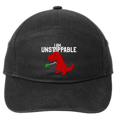Trex I Am Unstoppable Dinosaur Funny 7-Panel Snapback Hat