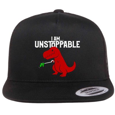 Trex I Am Unstoppable Dinosaur Funny Flatbill Hat