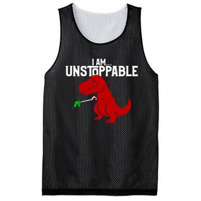 Trex I Am Unstoppable Dinosaur Funny Mesh Reversible Basketball Jersey Tank