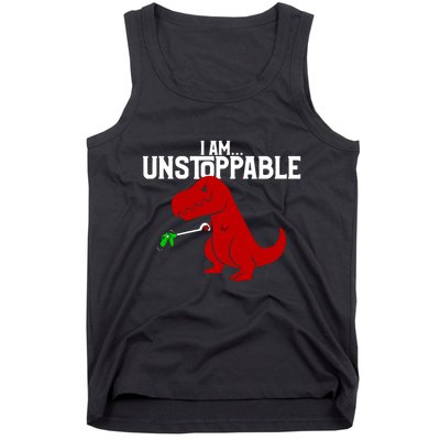 Trex I Am Unstoppable Dinosaur Funny Tank Top