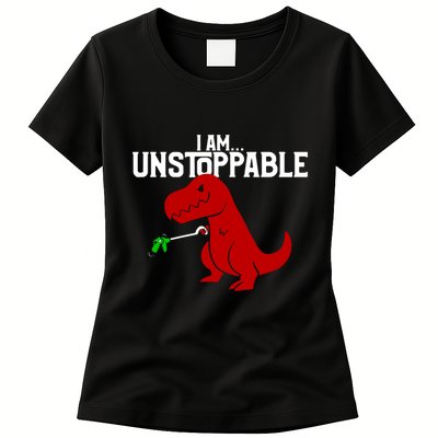Trex I Am Unstoppable Dinosaur Funny Womens T-Shirt