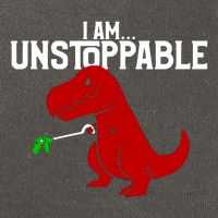 Trex I Am Unstoppable Dinosaur Funny Cotton Canvas Backpack