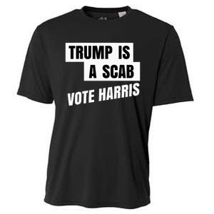 Trump Is A Scab Vote Harris Cooling Performance Crew T-Shirt