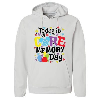 Today Is A Core Memory Day Funny Emotions Out Performance Fleece Hoodie