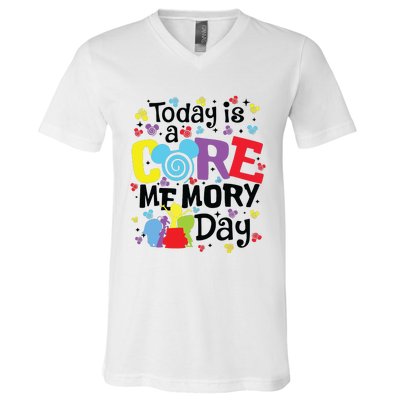 Today Is A Core Memory Day Funny Emotions Out V-Neck T-Shirt