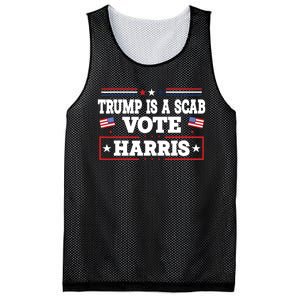 Trump Is A Scab Vote Kamala Harris 2024 Mesh Reversible Basketball Jersey Tank