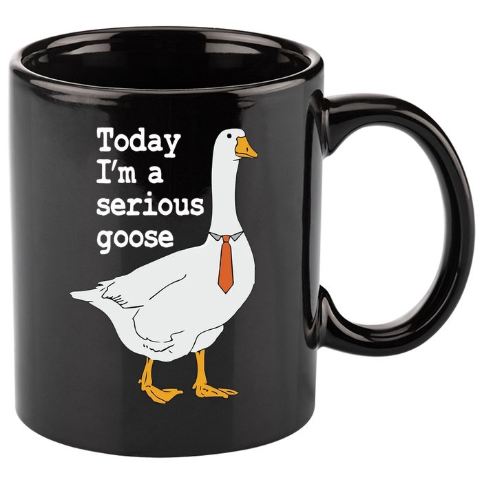 Today Im A Serious Goose Silly Humor 11oz C Handle Ceramic Mug