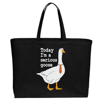 Today Im A Serious Goose Silly Humor Cotton Canvas Jumbo Tote