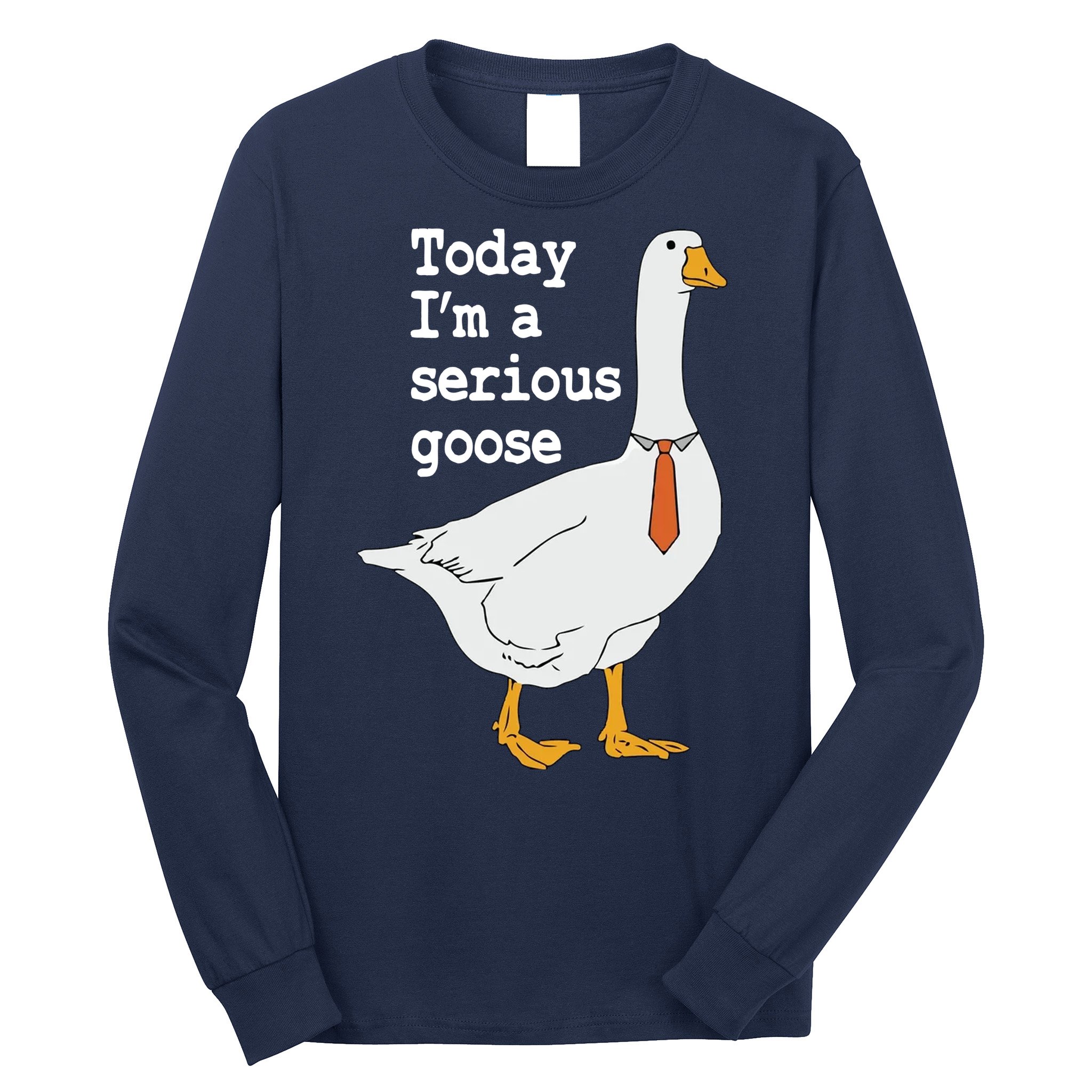 Today Im A Serious Goose Silly Humor Long Sleeve Shirt