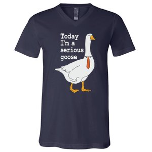 Today Im A Serious Goose Silly Humor V-Neck T-Shirt