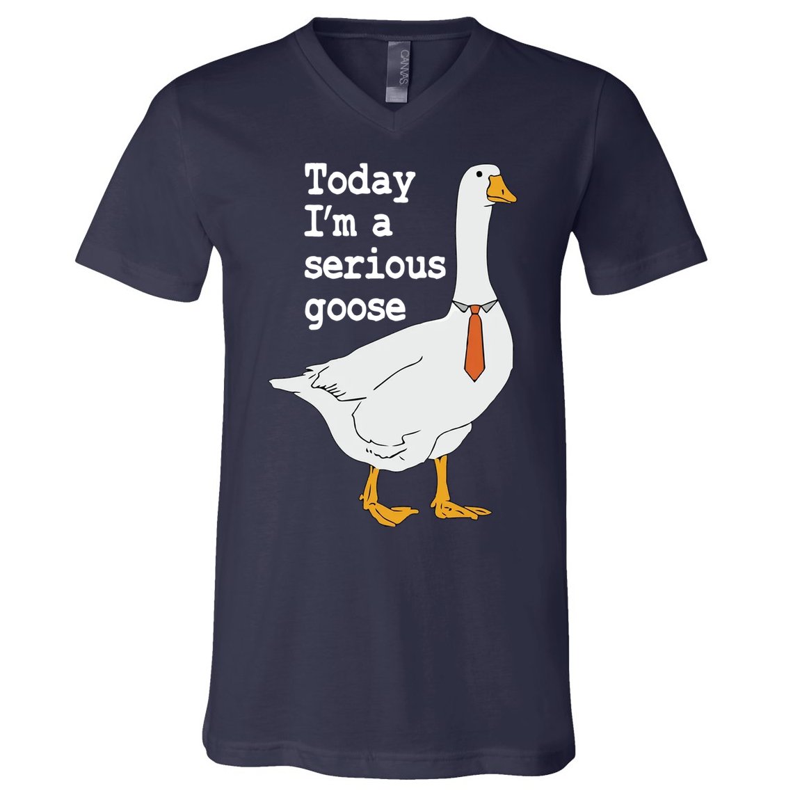 Today Im A Serious Goose Silly Humor V-Neck T-Shirt