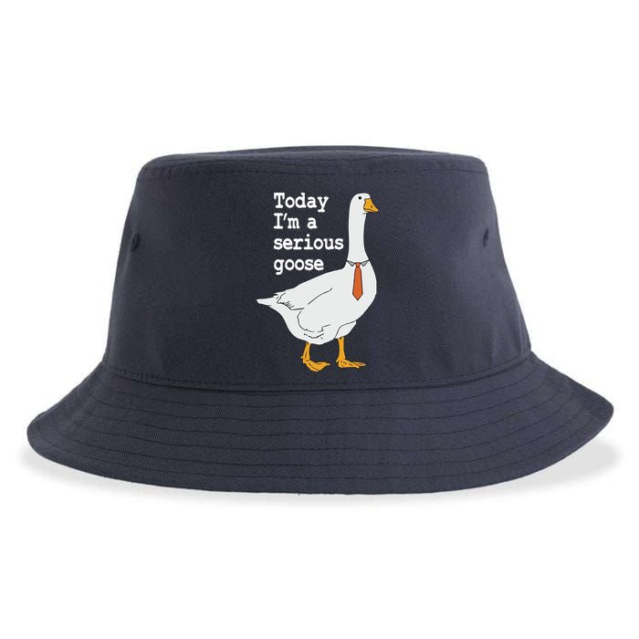 Today Im A Serious Goose Silly Humor Sustainable Bucket Hat