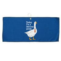 Today Im A Serious Goose Silly Humor Large Microfiber Waffle Golf Towel