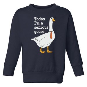 Today Im A Serious Goose Silly Humor Toddler Sweatshirt