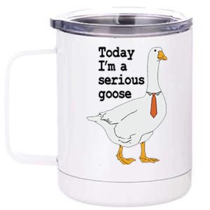 Today Im A Serious Goose Silly Humor 12 oz Stainless Steel Tumbler Cup