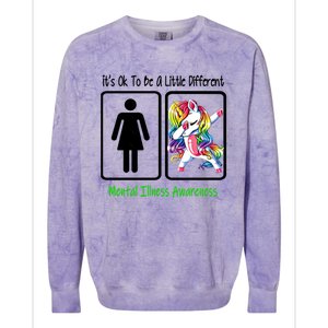 Tal Illness Awareness It Is Ok To Be A Little Different Funny Gift Colorblast Crewneck Sweatshirt