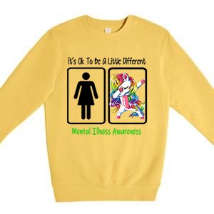 Tal Illness Awareness It Is Ok To Be A Little Different Funny Gift Premium Crewneck Sweatshirt