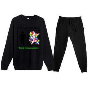 Tal Illness Awareness It Is Ok To Be A Little Different Funny Gift Premium Crewneck Sweatsuit Set