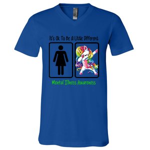 Tal Illness Awareness It Is Ok To Be A Little Different Funny Gift V-Neck T-Shirt