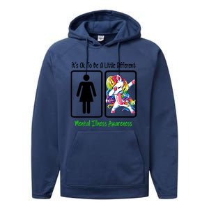 Tal Illness Awareness It Is Ok To Be A Little Different Funny Gift Performance Fleece Hoodie