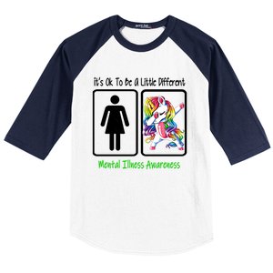 Tal Illness Awareness It Is Ok To Be A Little Different Funny Gift Baseball Sleeve Shirt